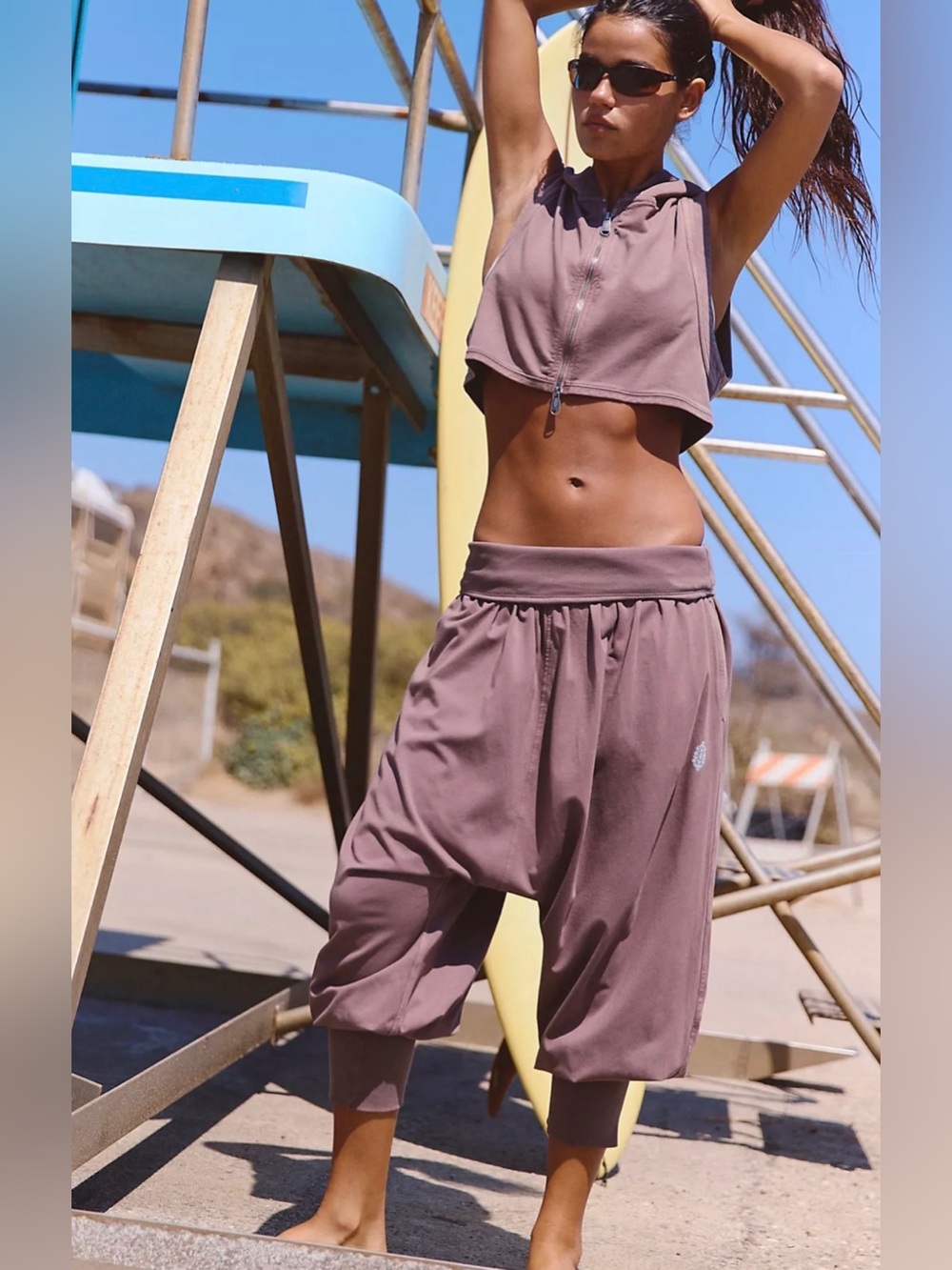 Free People movement NWT swell season set $98 power line charcoal brown